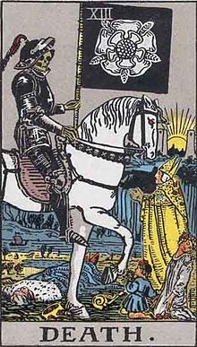 イメージ画像：タロットカード 大アルカナ XIII：死神（The Death）ー 正位置 意味：終末、ターニングポイント
