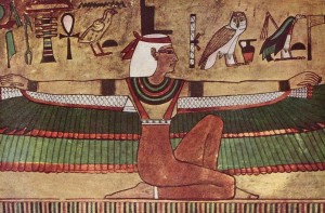 エジプトのイシス女神　ひな壇の飾り？敷物？に似ている