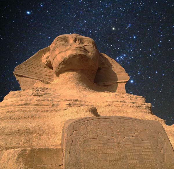 イメージ画像：スフィンクス（Sphinx）。エジプト神話やギリシア神話、メソポタミア神話などに登場する、ライオンの身体と人間の顔を持った神聖な存在あるいは怪物。